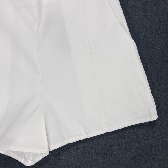 Shein Sexy Summer High Waisted Shorts Sz XS White Pockets Rear Zip Coastal Beach - Picture 5 of 13